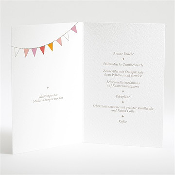 Menükarte Hochzeit fahnen - Vue 2