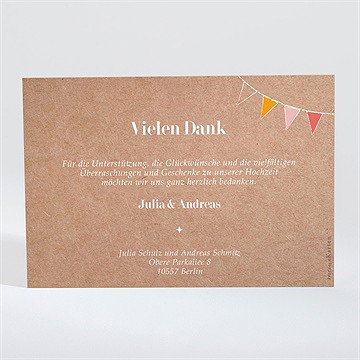 Dankeskarte Hochzeit fahnen - Vue 2