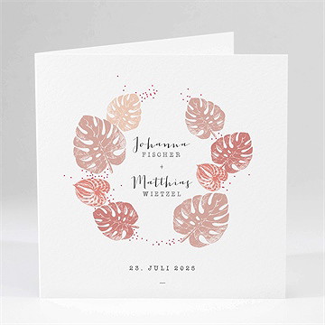 Hochzeitseinladung Philodendron