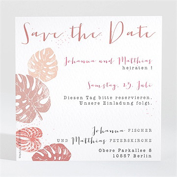 Save The Date Karte Philodendron