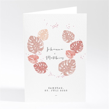 Menükarte Hochzeit philodendron