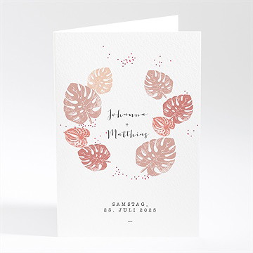 Menükarte Hochzeit Philodendron