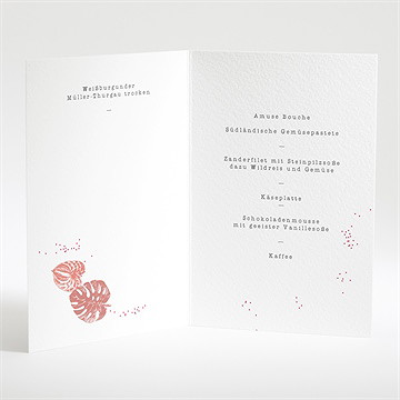 Menükarte Hochzeit Philodendron - Vue 2