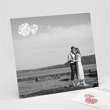 Dankeskarte Hochzeit Philodendron