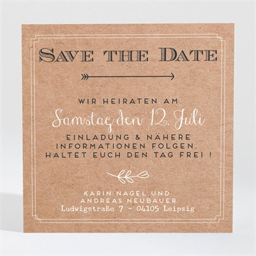 Save the Date Karte vertrauen