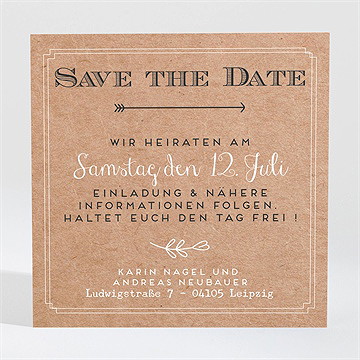 Save The Date Karte Vertrauen