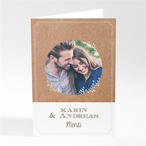 Menükarte Hochzeit vertrauen