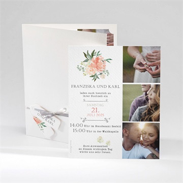 Hochzeitseinladung romantische rosen