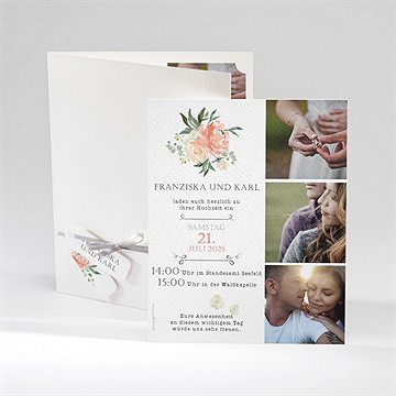 Hochzeitseinladung Romantische Rosen