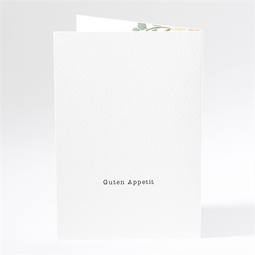 Menükarte Hochzeit Romantische Rosen - Sicht 3