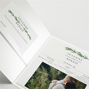 Hochzeitseinladung rosmarin zweig - vue 3