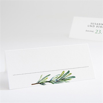 Tischkarte Hochzeit rosmarin zweig - Vue 2