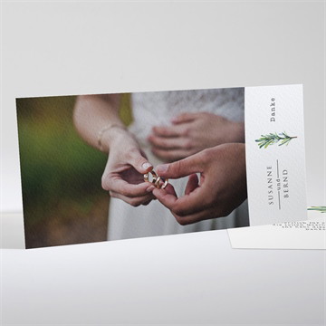 Dankeskarte Hochzeit Rosmarin zweig