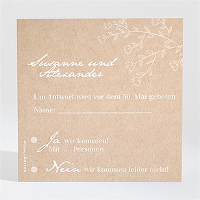 Antwortkarte Hochzeit kraft