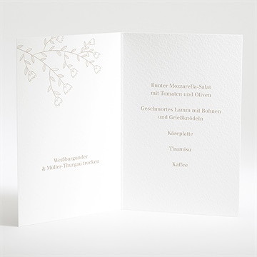 Menükarte Hochzeit kraft - Sicht 2