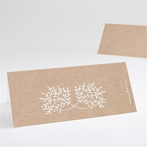 Tischkarte Hochzeit kraft
