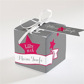 Geschenkbox Taufe schaukelpferd rot