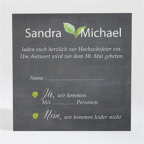 Antwortkarte Hochzeit frühlingstafel