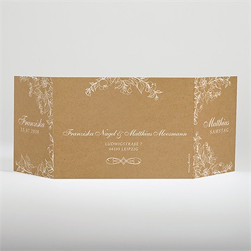 Hochzeitseinladung weiße blüten - Vue 3