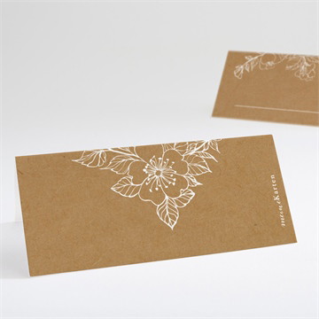 Tischkarte Hochzeit weiße blüten