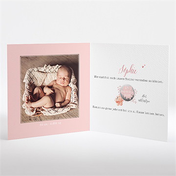 Geburtskarte Blumenkranz Pastellfarben - Vue 2