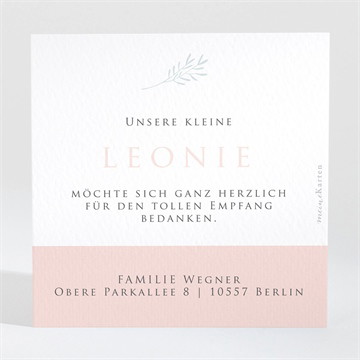 Dankeskarte Geburt zartheit