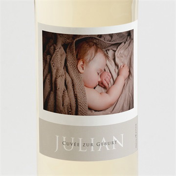 Flaschenetikett Geburt das pure glück