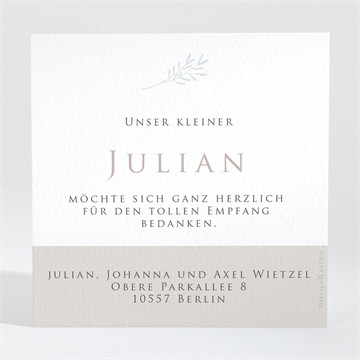 Dankeskarte Geburt das pure glück