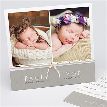 Geburtskarte Doppeltes Glück