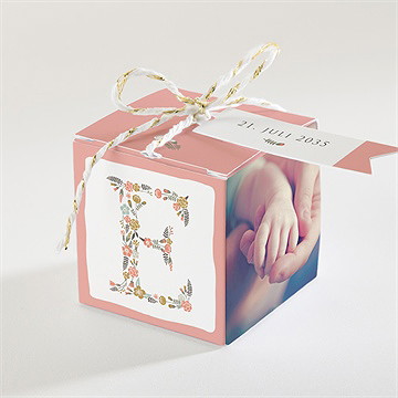 Geschenkbox Taufe blumenalphabet mädchen