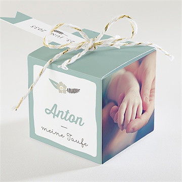 Geschenkbox Taufe blumenalphabet junge - vue 2