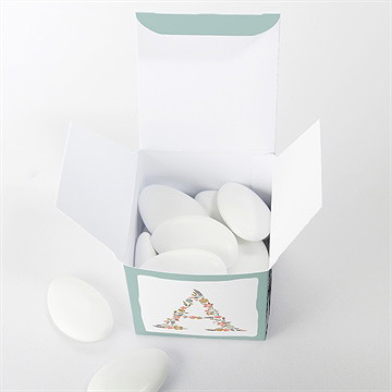 Geschenkbox Taufe blumenalphabet junge - vue 4