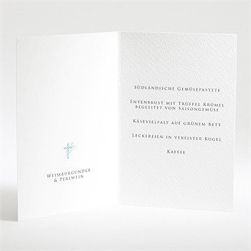 Menükarte Taufe blaue poetik - Vue 2