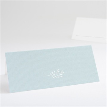 Tischkarte Taufe blaue poetik - gold