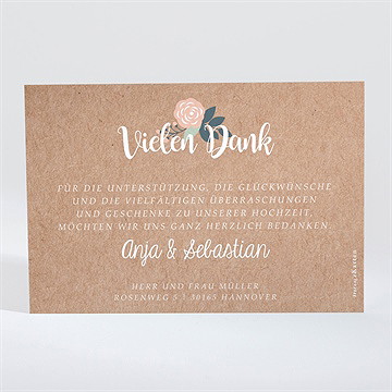 Dankeskarte Hochzeit Scheunenhochzeit - Vue 2