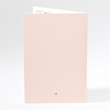 Menükarte Taufe zarte rosa blumen - Dos du menu