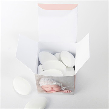 Geschenkbox Taufe zarte rosa blumen - vue 4