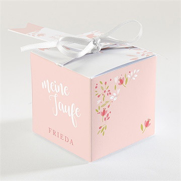 Geschenkbox Taufe zarte rosa blumen - Vue 2
