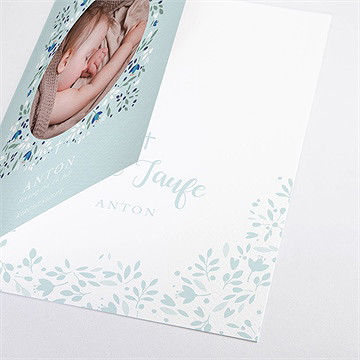 Kirchenheft Taufe zarte blaue blumen - vue 2