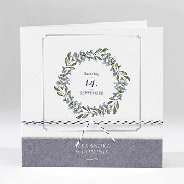 Hochzeitseinladung Retrokranz