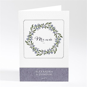 Menükarte Hochzeit retrokranz