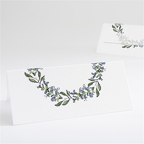 Tischkarte Hochzeit retrokranz