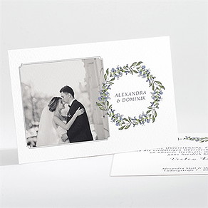 Dankeskarte Hochzeit retrokranz