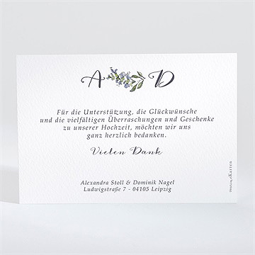 Dankeskarte Hochzeit retrokranz - Vue 2