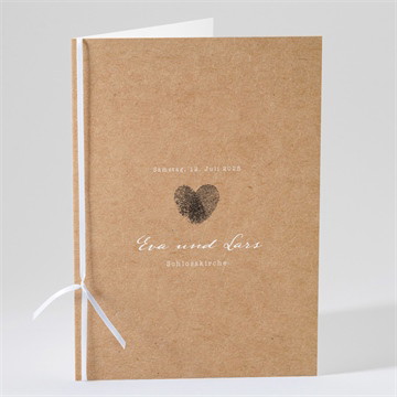 Kirchenheft Hochzeit abdruck des herzens