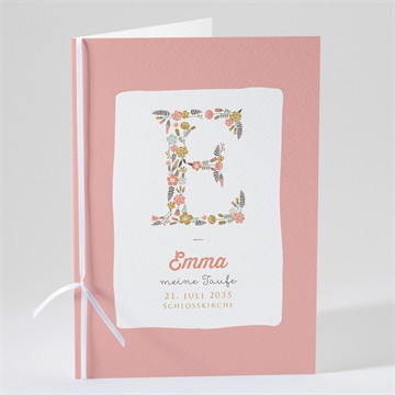 Kirchenheft Taufe Blumenalphabet mädchen