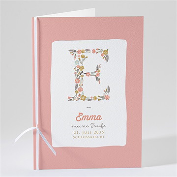 Kirchenheft Taufe Blumenalphabet Mädchen