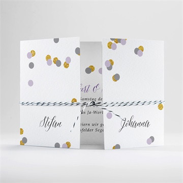 Hochzeitseinladung Konfettiregen