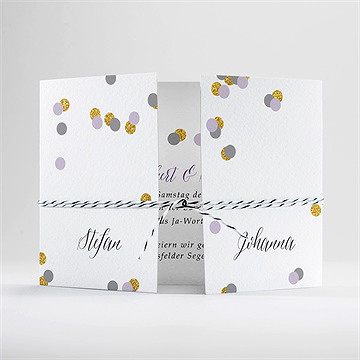 Hochzeitseinladung Konfettiregen