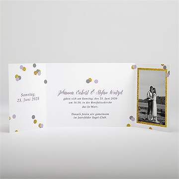 Hochzeitseinladung Konfettiregen - Vue 2
